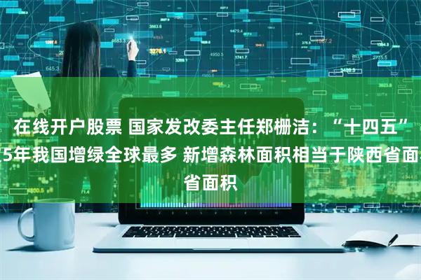 在线开户股票 国家发改委主任郑栅洁：“十四五”这5年我国增绿全球最多 新增森林面积相当于陕西省面积